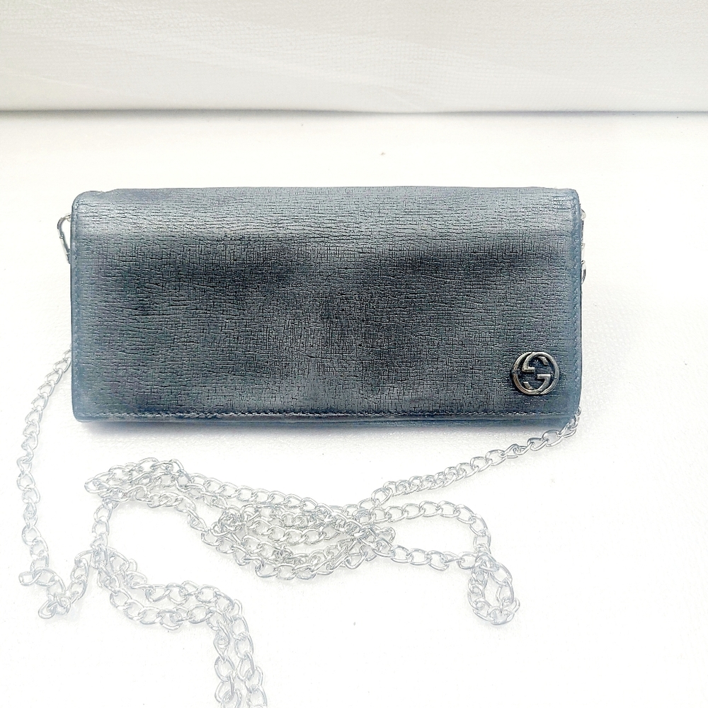 Gucci Leather Wallet On Chain